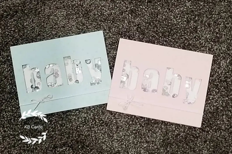 Baby Card - Pastel Shaker