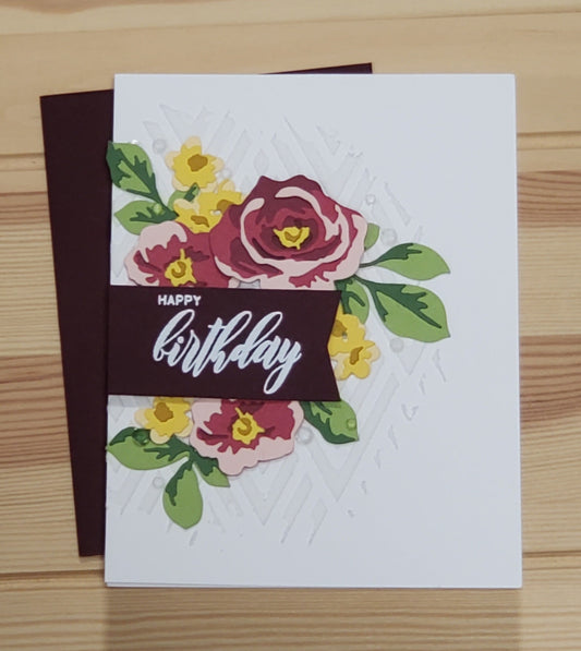 Altenew | Birthday Card using Garden Picks die set and Embossing Paste