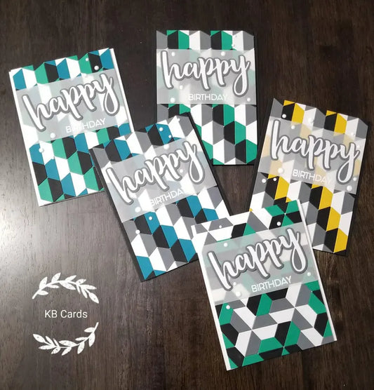 Birthday Card - Masculine Geometric Hexagons