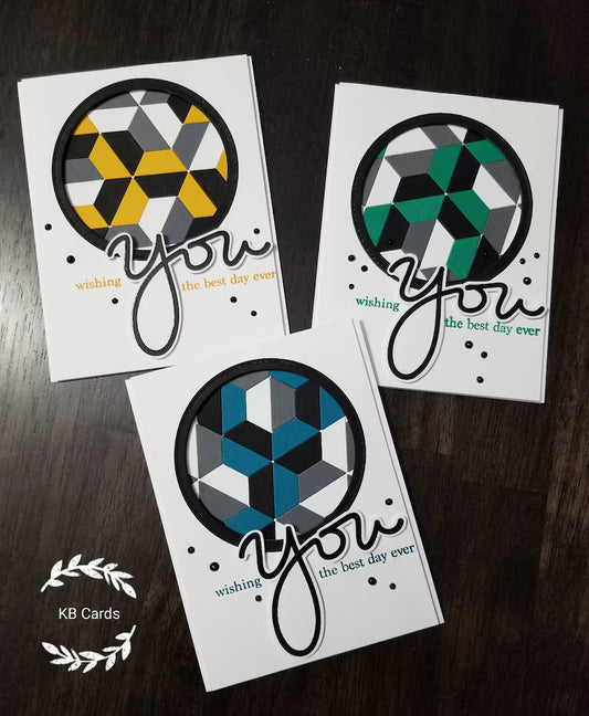 Celebration Card - Masculine Geometric Window