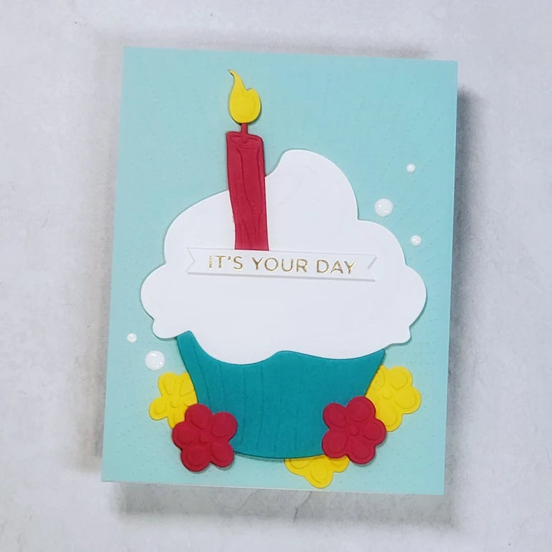Birthday Card - Bold Cupcake