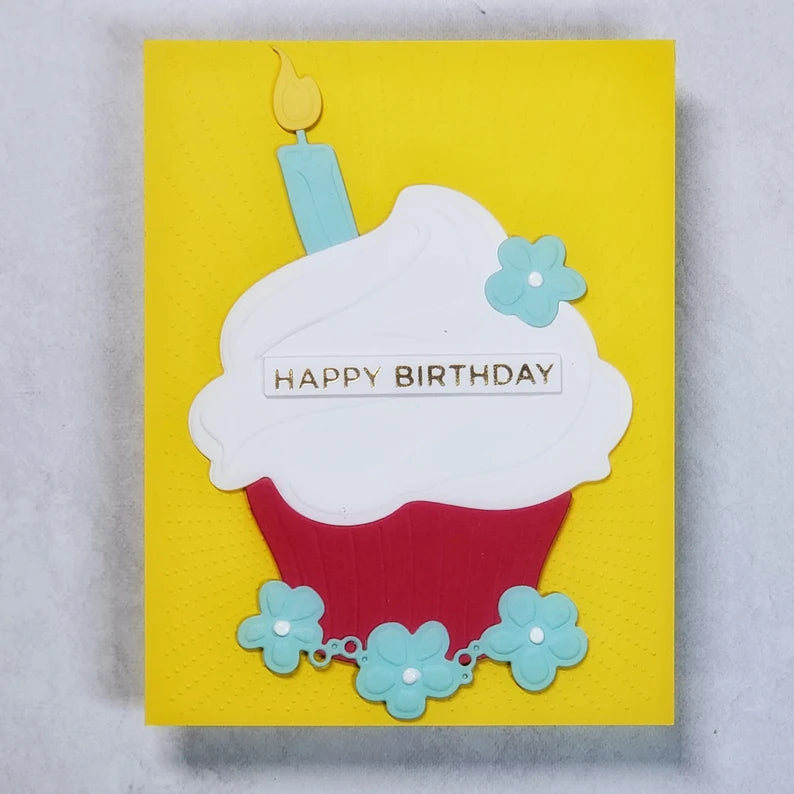 Birthday Card - Bold Cupcake