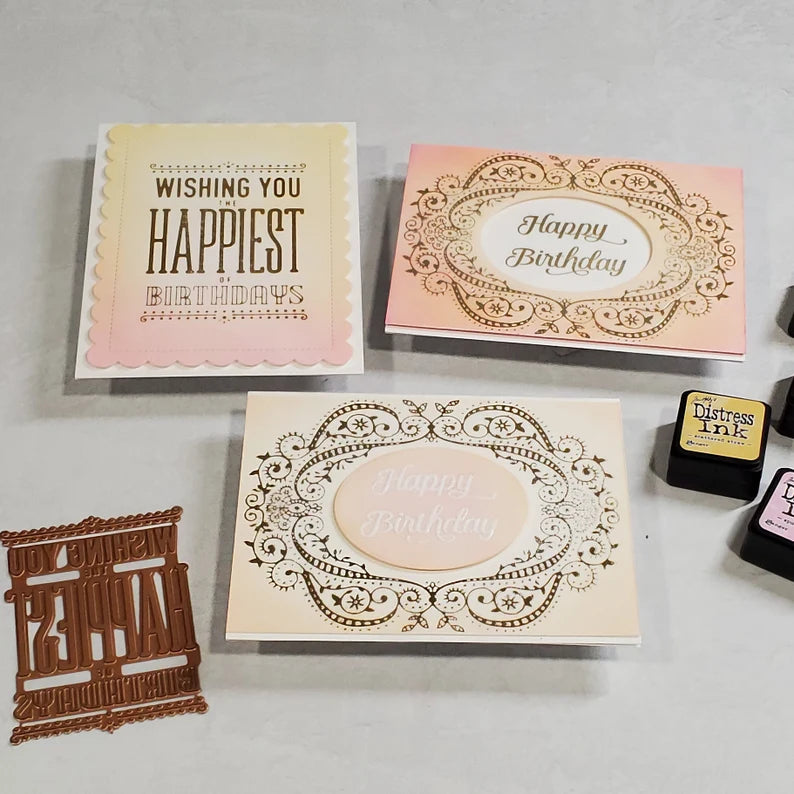 Birthday Card - Foil with Soft Blended Background