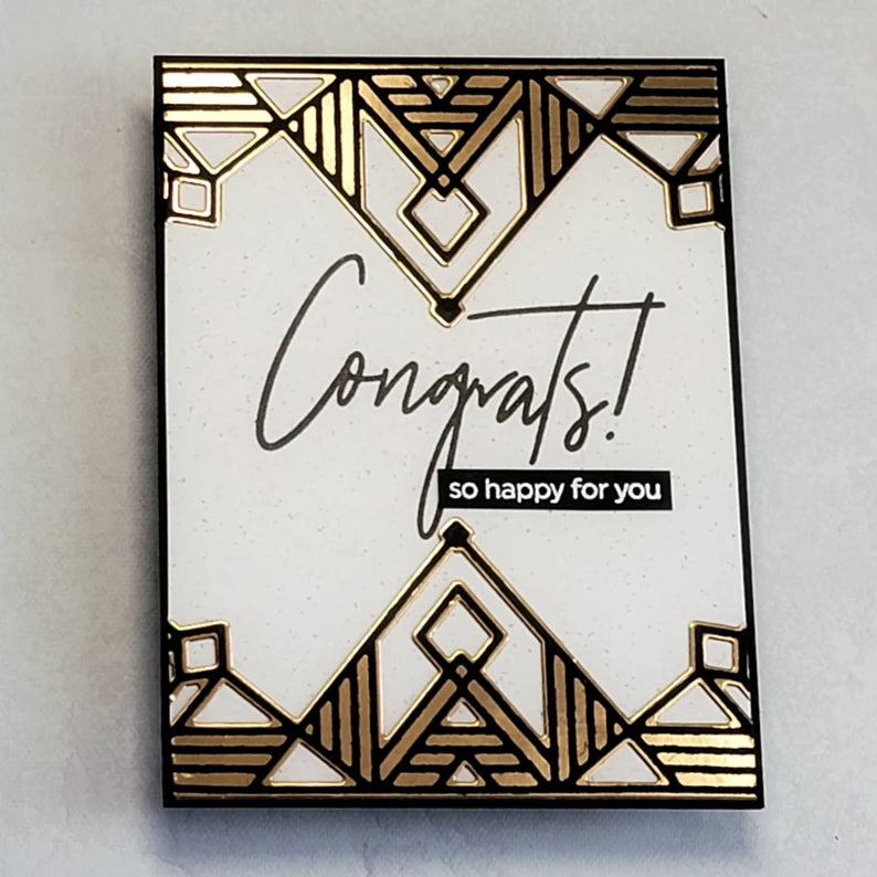 Celebration Cards - Bronze Art Deco Style