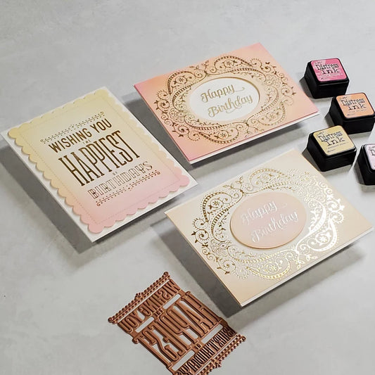 Birthday Card - Foil with Soft Blended Background