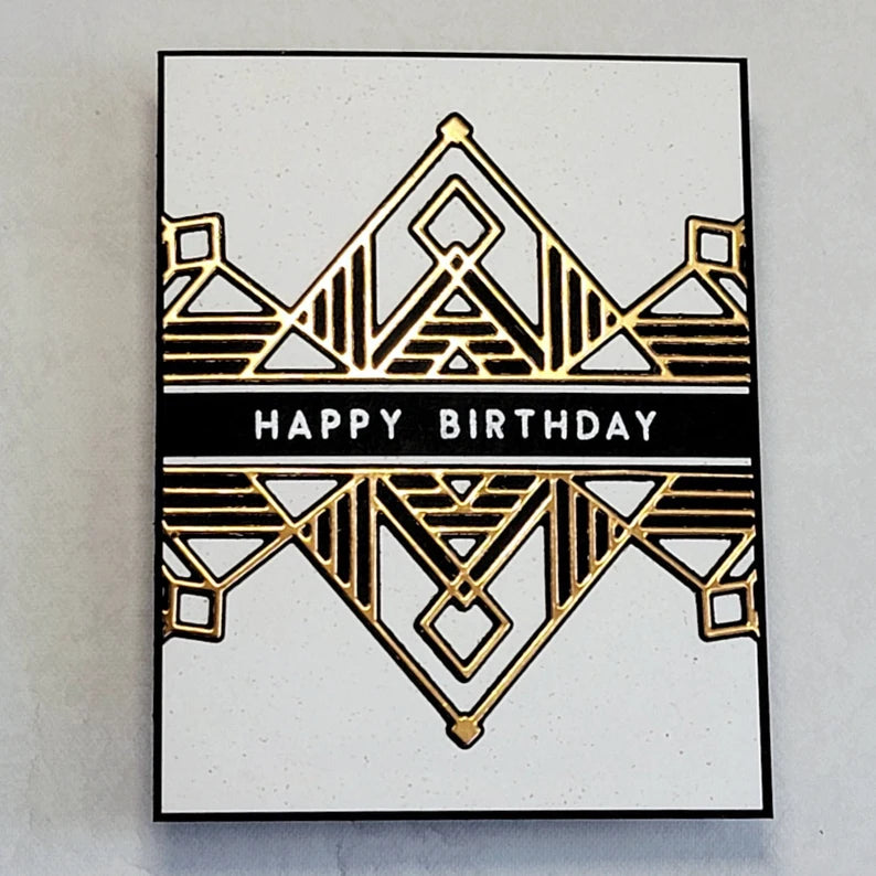 Celebration Cards - Bronze Art Deco Style