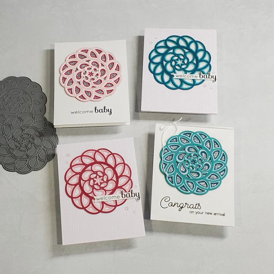 Baby Card - Textured Mandala
