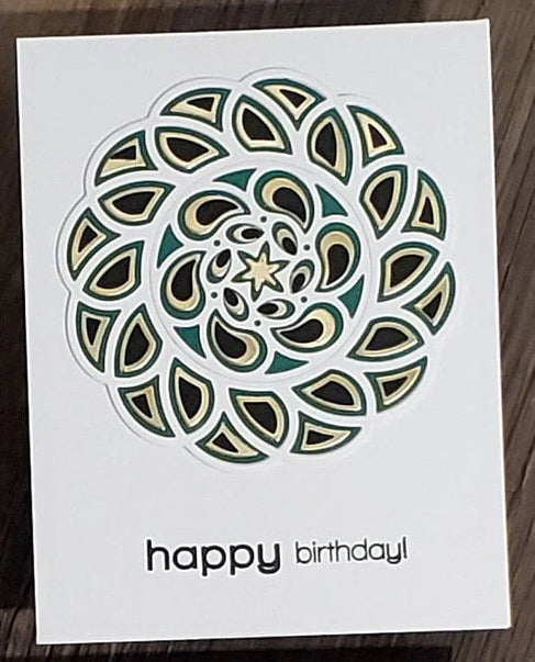Birthday Cards - Geometric Mandala