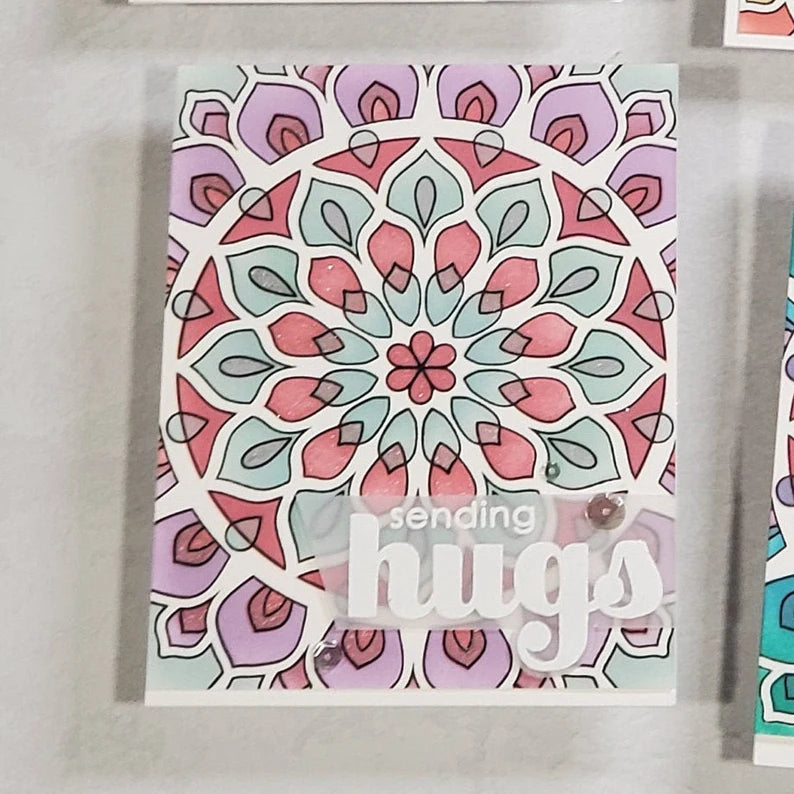 Birthday Card - Rainbow Blended Mandalas