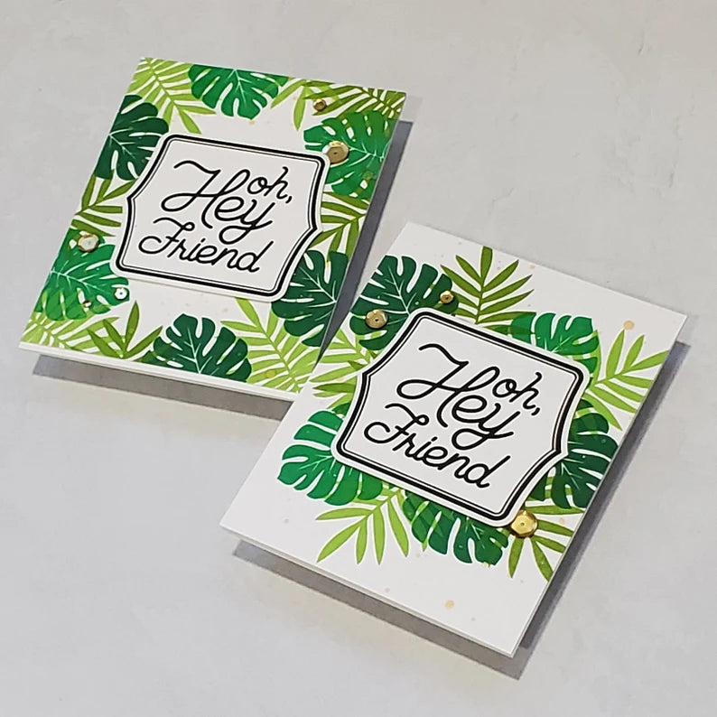 Hello Card - Graphic Monsteras