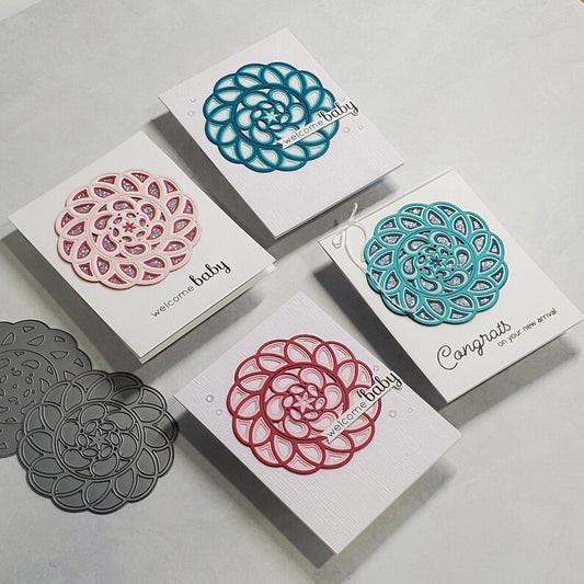 Baby Card - Textured Mandala