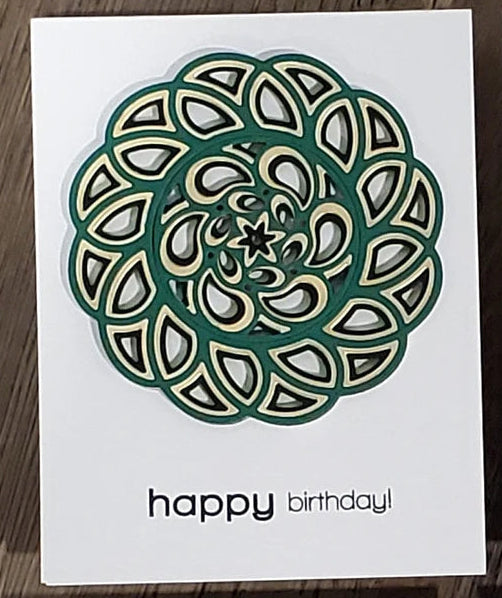 Birthday Cards - Geometric Mandala