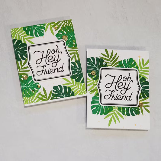 Hello Card - Graphic Monsteras