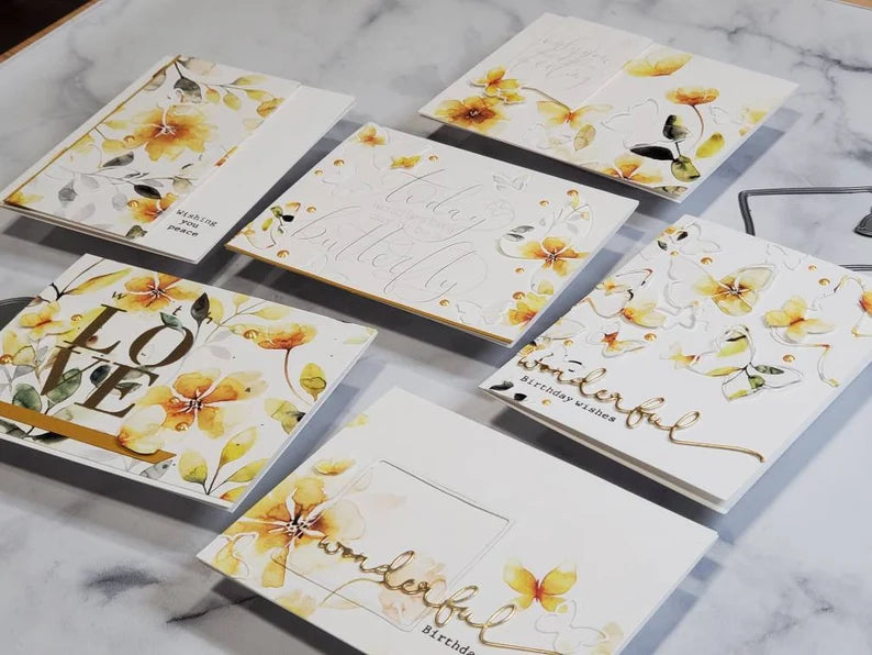 Wedding and Sympathy Cards - Watercolor Butterfly Cards